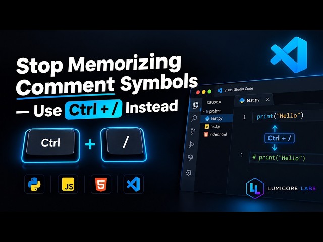 Stop Memorizing Comment Symbols — Use Ctrl + / Instead (Lumicore Labs)