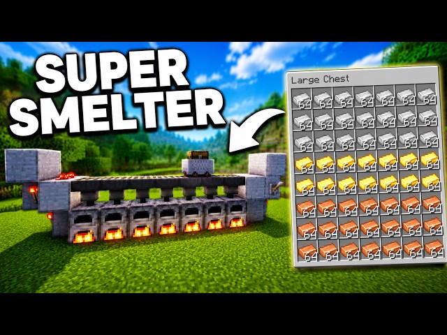 Minecraft Super Smelter Tutorial 26.3 | Fully Automatic & Fast! 🔥