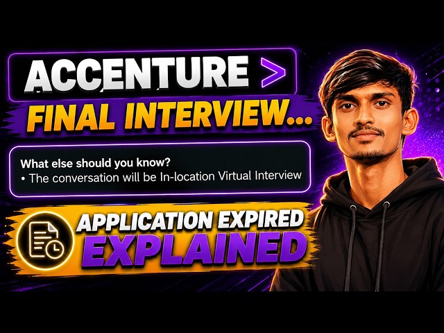 Accenture Hiring Update 2026 | Final Interview Update 2026 | Application Expired Explained
