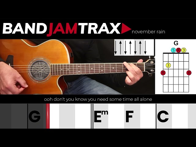 November Rain - Guns N' Roses | EASY GUITAR LESSON | Scrolling Chords
