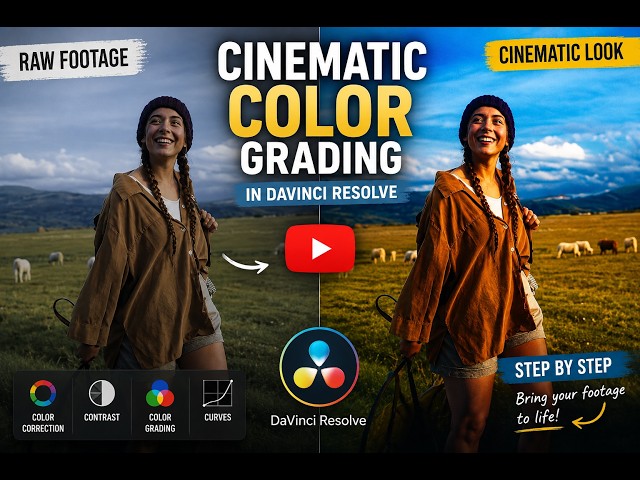 Turn RAW Footage into a Cinematic Look | DaVinci Resolve Tutorial