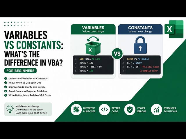 Variables vs Constants: What's the Difference in VBA?