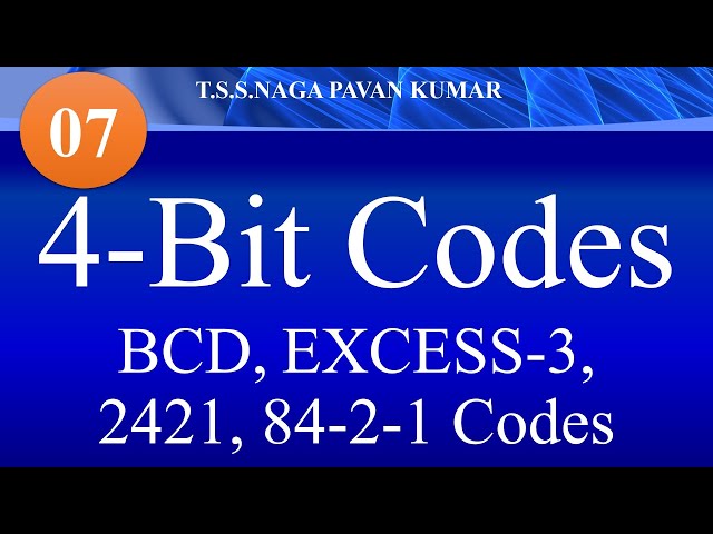 Lecture 07: Binary Codes 2421, 84-2-1 Codes