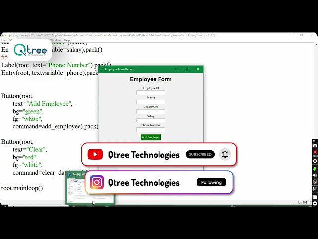Python & MySQL Student Project: Employee Management System | Hariprasath S