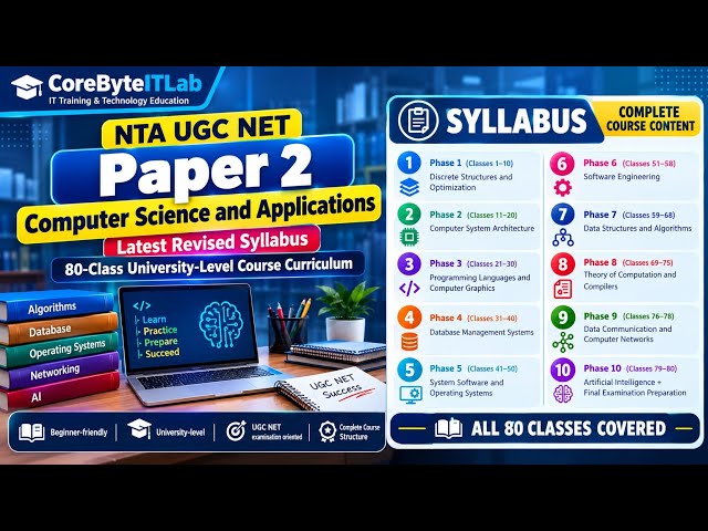 7.0.0 NTA UGC NET Paper 2 Computer Science & Applications | Complete 80-Class Syllabus |