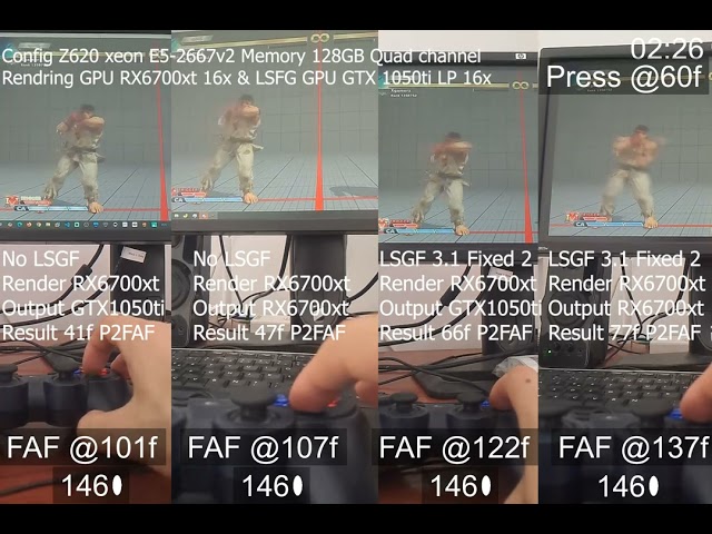 Lossless Scaling Latency (LSFG) Dual GPU from Button Press to First Active Frame (SM@240fps)