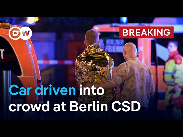At least one person has been killed as vehicle crashes into Berlin Pride crowd | DW News