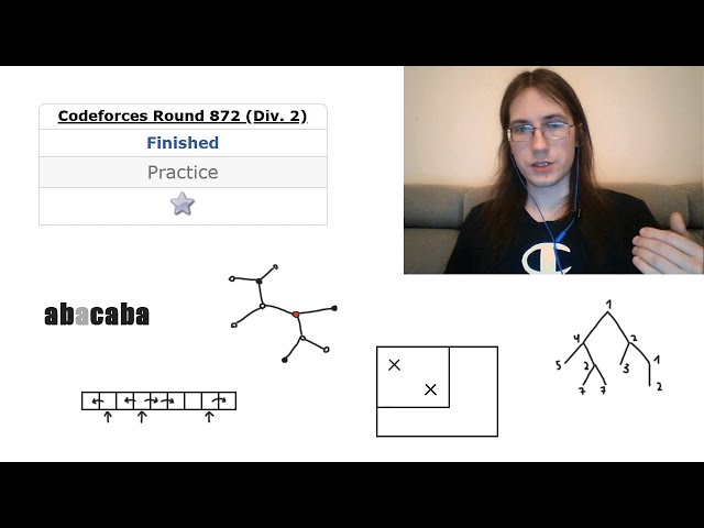 Codeforces Round 872 (Div. 2) – full video editorial (Div. 1 A–C)