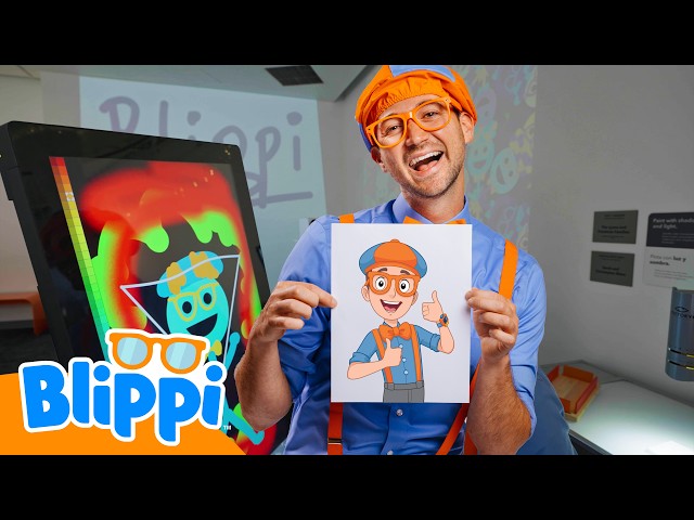 Blippi Gets Creative with Light & Color! 🌈 | Blippi's Fun Learning Adventures