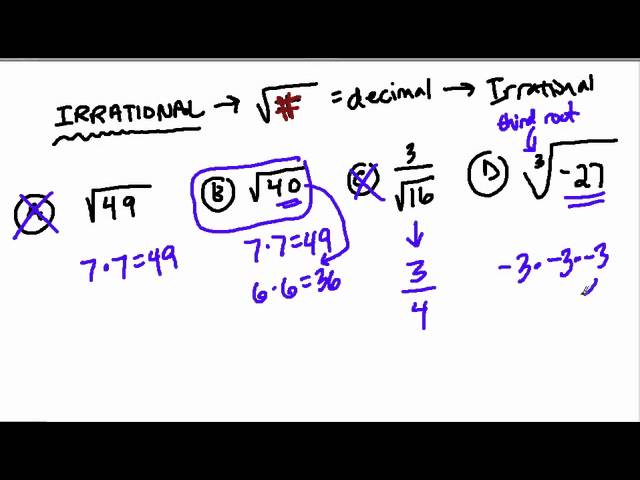 CLEP College Level Math - Irrational Numbers