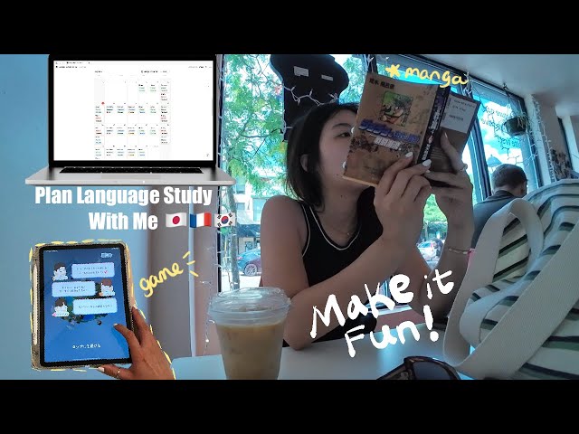 Plan My Language Study With Me (French, Japanese & Korean) | Fun Ways to Learn 3 Languages
