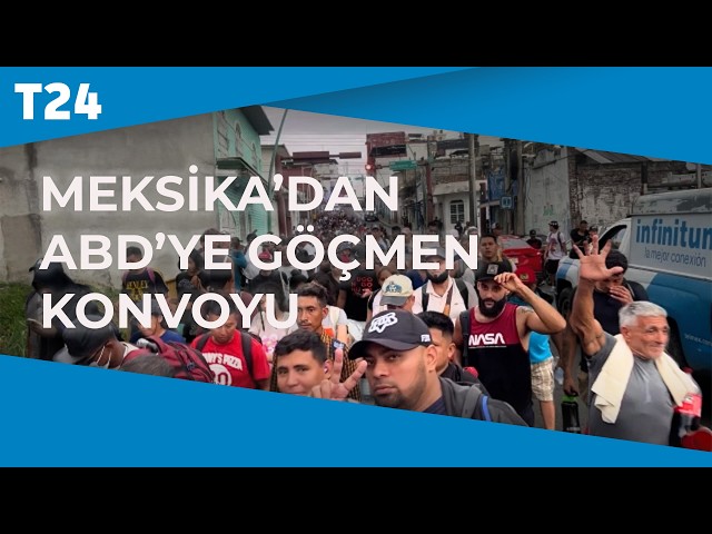 Meksika'da yüzlerce göçmen ABD sınırına ulaşmak için yola çıktı