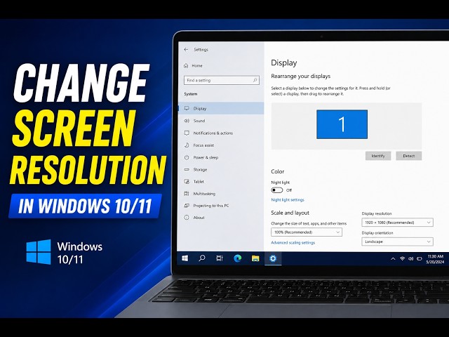Cómo cambiar la resolución de pantalla en Windows 10 u 11