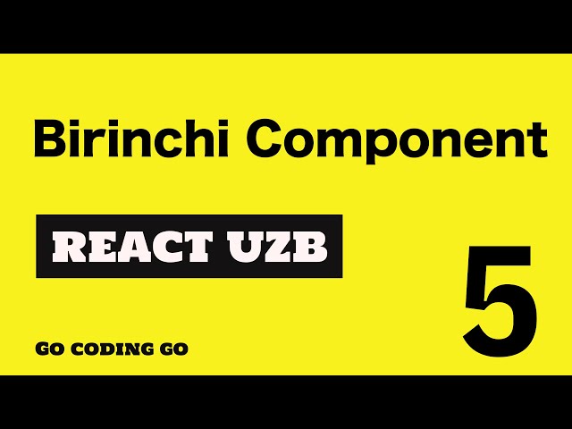 REACT UZB 2021 👆🏻  #5 - Birinchi React ♥️ Component.