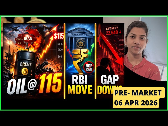🚨 Oil Spikes $115 !  War Escalation = Gap Down? | #Nifty #BankNifty Pre Market Report | 6 April 2026