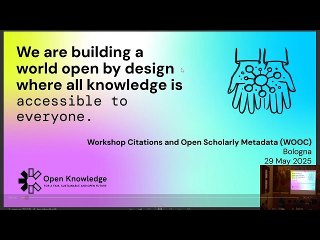TALK | "A world open by design where all knowledge is accessible to everyone” by Sara Petti @WOOC25