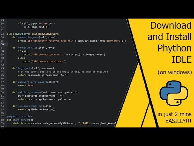 Download and Install Python IDLE on windows 8/10