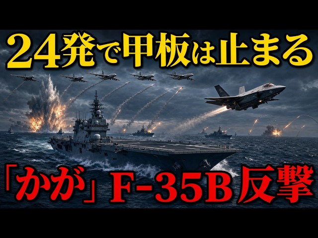 [Kaga Interception Battle] 6 Chinese H-6K Bombers Fire 24 YJ-12 Missiles in First Wave... 8 F-35B...