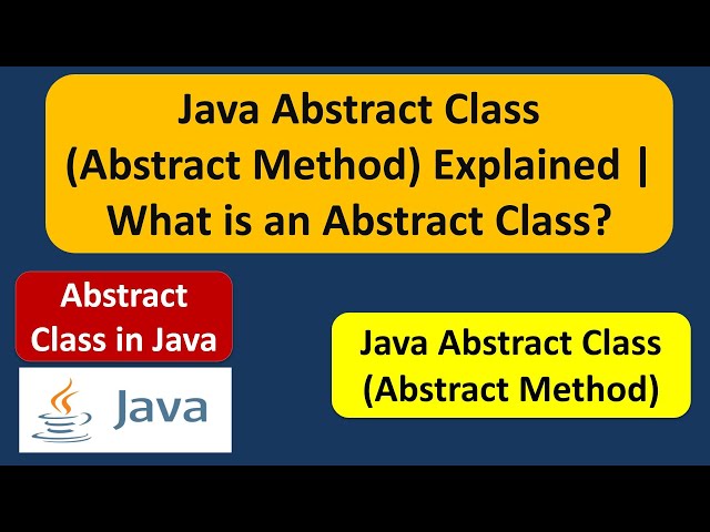 What is an abstract class? | Java abstract class (abstract method) | Java Tutorial