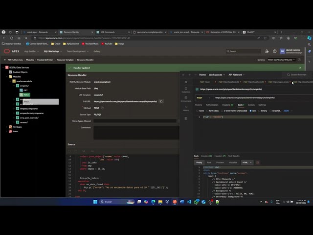 Servicios API Rest Ful Con Oracle APEX y ORDS