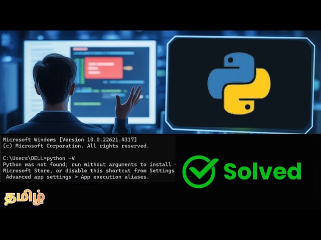 Fix Python Was Not Found Error in Windows | Add Python to PATH Tamil