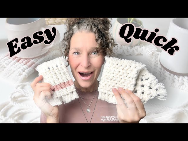 3 DIY MACRAME COASTERS | EASY Macrame Coasters