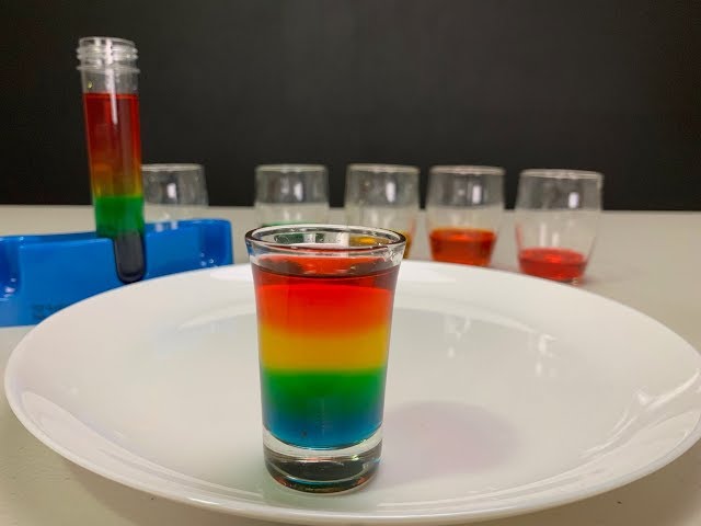 AMAMAZING AND EASY SCIENCE EXPERIMENTS FOR KIDS TO DO AT HOME! RAINBOW SUGAR WATER DENSITY!