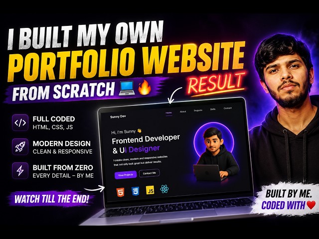 I Built My Own Portfolio Website From Scratch 💻🔥