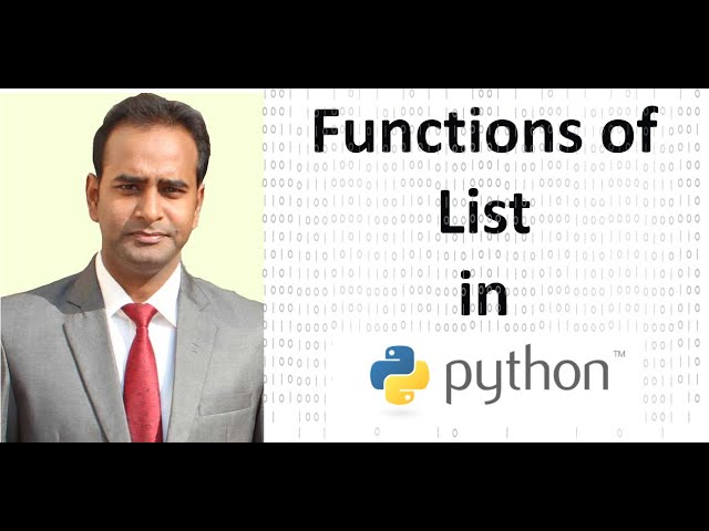 Class 11 CS & IP | List Functions in Python