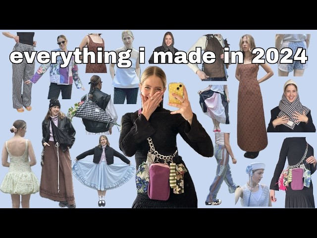 everything i made in 2024 (50+ handmade clothes ) | TRY ON + CHAT 🫶🏻