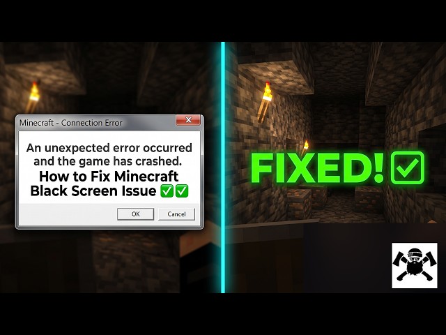 How to Fix Minecraft Black Screen Issue ✅