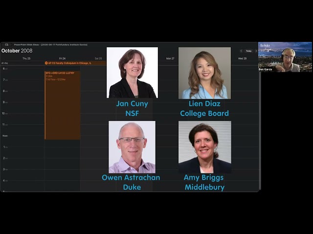 AI Teaching in Four Parts: Evolving AP CS Principles and the Future with AI Hosted by Dan Garcia