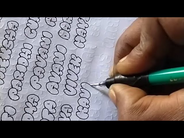 Comment Your Name & Get Bubble Letter Art LIVE 🔴 Darklightarts143#calligraphy #art #fonts #artlovers