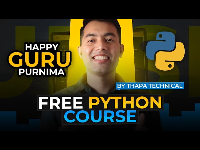 100% Free Online Live Python Course🔥No Recoding Classes 👉 Join Now 🙏  By Thapa Technical