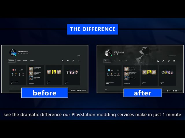 PlayStation Profile Modding Service! Before & After!