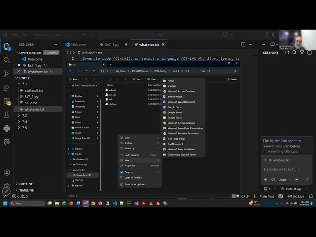 Python - Unit 7 - Exercise Completion - Files and Exceptions - Spring 2026