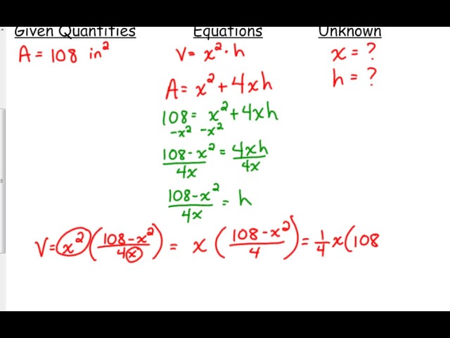 Day 67 Lesson~Optimization Problem #1