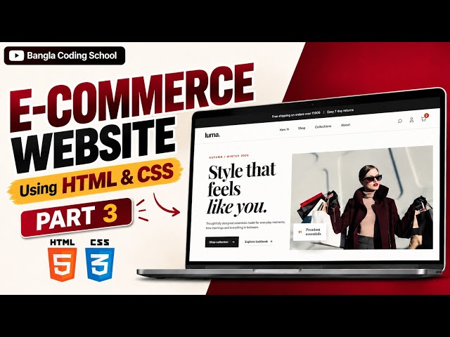 Build an E-Commerce Website Part 3 | HTML & CSS Project Tutorial