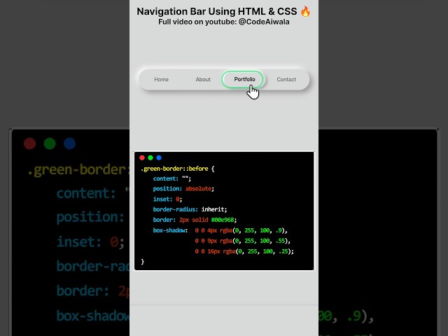 #shorts #codinglife #css CSS Neumorphic Navbar 🤯 Amazing UI Design with HTML & CSS #webdesign #uiux