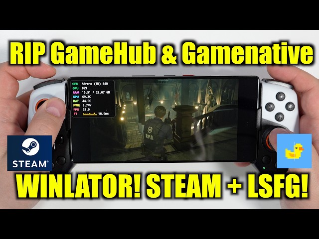Winlator With Full Steam Support + Lossless Scaling Is Insane
