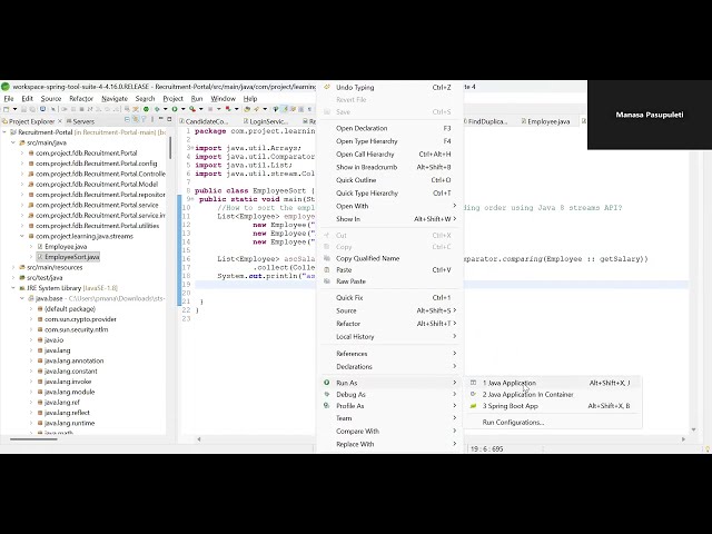 Java Streams Day2 - Sort an object list in ascending and descending order