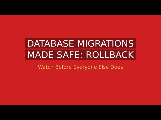 Database Migrations Made Safe: Rollback Patterns with Claude Code