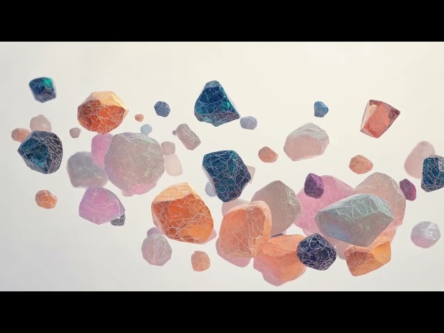 Floating Color Gem Stones Seamless Loop 4K No Copyright