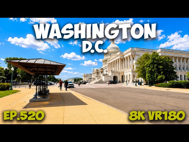 Ep.520 Temple of Liberty: Walking the U.S. Capitol North Front and Senate Wing 8K VR180 3D Travel