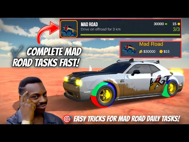 ✅ How to Complete Mad Road Daily Tasks Fast! | Tips & Tricks Guide (CPM Update 2025)#carparking#cpm