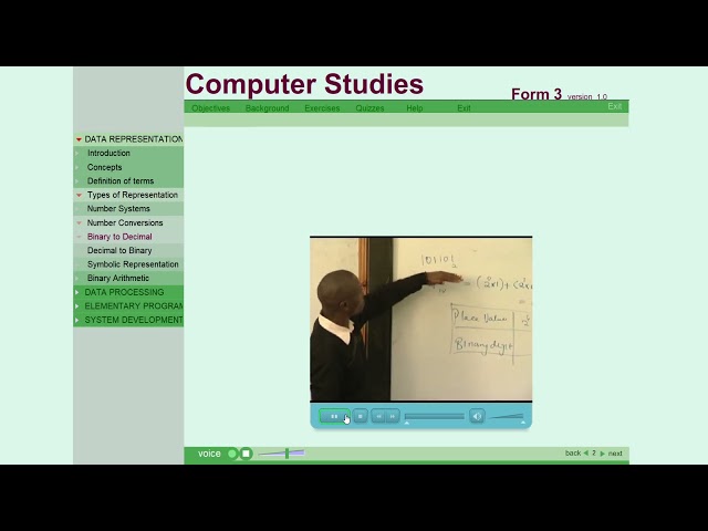 FORM3 COMPUTER STUDIES DATA REPRESENTATION