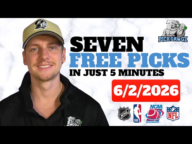 MLB Picks & Predictions For Today Tuesday 6/2/26 | FREE MLB Picks, Best Bets, and Predictions!