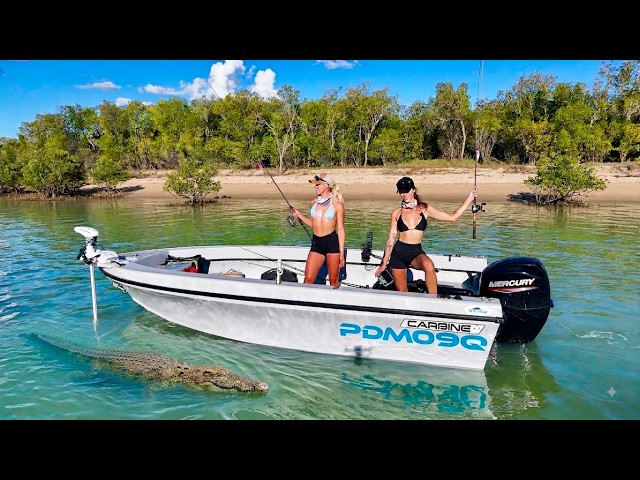 GIRLS FISHING TRIP in Crocodile Territory 🐟🐊 !!