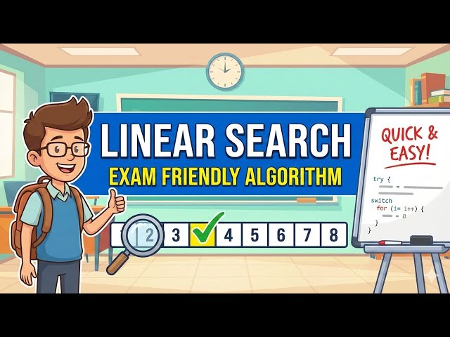 Linear Search Algorithm | Exam Friendly | Data Structures & Algorithms