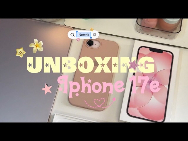 Unboxing the NEW Pink iPhone 17e 🎀 | Camera Test & Cute Accessories